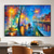 cheap Landscape Paintings-Large Romantic Artwork Giclee painting On Canvas hand painted  handmade Melody Of The Night oil painting Canvas Wall Art landscape wall painting for living room bedroom wall decoration