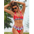 tanie Zestawy bikini-Kostiumy kąpielowe dla kobiet bikini 2-częściowe zestawy stroj kąpielowy bez pleców halter sexy boho kwiatowy nadruk letni plażowy strój kąpielowy