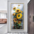 cheap Floral/Botanical Paintings-Mintura Handmade Sunflower Oil Paintings On Canvas Wall Art Decoration Modern Abstract Picture For Home Decor Rolled Frameless Unstretched Painting