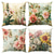abordables style floral &amp; végétal-Housse de coussin en velours imprimé arrangement floral simple décontracté carré classique coussins lit canapé salon décoratif 16&quot;/18&quot;/20&quot;