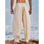 cheap Holiday-Men&#039;s Trousers Summer Pants Tapered Carrot Pants Beach Pants Pocket Pleats Solid Color Comfort Breathable Full Length Daily Holiday Fashion Streetwear White Khaki Inelastic