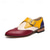 cheap Formal-Men&#039;s Oxfords Retro Formal Shoes Walking Casual Daily Leather Comfortable Booties / Ankle Boots Loafer Red Blue Brown Spring Fall