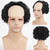 cheap Party Wigs-Short Brown Old Men Wig Fluffy Bald Head Wig Synthetic Cosplay Wigs Halloween Wigs