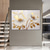 cheap Floral/Botanical Paintings-Abstract White Gold Oil Painting On Canvas hand painted  Flower Painting Blooming Floral oil painting Wall Decor painting for Living Room Home Decor Custom Gold painting Wall Art