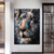 abordables Peintures animaux-Grand lion peinture à l&#039;huile sur toile peint à la main tigre abstrait animal toile peinture mur art moderne impressionniste lion œuvre image pour salon chambre mur décor à la maison