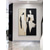 cheap People Paintings-Black and Beige Abstract Art painting handmade Black and Beige Minimalistic hand painted Wall Art Abstract Figure Canvas painting Art Abstract People Oil Painting Modern Wall Art