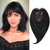 cheap Bangs-14Inch Hair Topper for Women With Thinning Hair Wiglets Toppers for Thinning Hair With Bangs Big Base Cover Synthetic Hair Topper Clip-in Hair Pieces Dark Brown