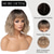 cheap Synthetic Trendy Wigs-Ombre Blonde Wigs for White Women Short Wavy Wig with Bangs Ash Blonde Bob Wig with Dark Roots Medium Length Natural Synthetic Hair for Daily Party&amp;Cosplay