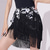 cheap Latin Dancewear-Latin Dance Ballroom Dance Skirts Printing Tassel Pure Color Women&#039;s Performance Training High Polyester
