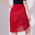 cheap Latin Dancewear-Latin Dance Ballroom Dance Skirts Printing Tassel Pure Color Women&#039;s Performance Training High Polyester