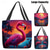 cheap Graphic Print Bags-Women&#039;s Tote Shoulder Bag Canvas Tote Bag Polyester Shopping Daily Holiday Print Large Capacity Foldable Lightweight Flamingo Light Red Blue Fuchsia