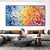 cheap Abstract Paintings-Handmade Oil Painting Canvas Wall Art Decoration Colorful Abstract Mosaic for Home Decor Rolled Frameless Unstretched Painting
