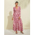 abordables Vestidos florales-Vestido largo de satén blanco para mujer, estampado floral, cuello en V, manga larga, ideal para invitadas a bodas, vacaciones, primavera y otoño.