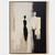 cheap People Paintings-Black and Beige Abstract Art painting handmade Black and Beige Minimalistic hand painted Wall Art Abstract Figure Canvas painting Art Abstract People Oil Painting Modern Wall Art