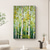 cheap Tree Oil Paintings-Forest Oil Painting On Canvas hand painted Abstract Green Landscape Painting for Living Room Wall Decor Birch Forest Painting Modern Wall Art painting landscape oil painting