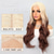 cheap Synthetic Lace Wigs-Synthetic Lace Wig Natural Wave Style 26 inch Multi-color Middle Part U Part Wig Women Wig Brown / White