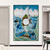 cheap People Paintings-100% Hand painted Pablo Picasso FRAME Ulysses&#039; and the Mermaids oil painting Pablo Picasso Guernica Reproduction Oil painting on canvas