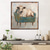 cheap Animal Paintings-Handmade A cow sitting on a sofa painting  handmade Abstract Cow Oil Painting Unique Artwork Vibrant Animal Canvas painting Wall Art Cow painting for living room bedroom wall home decor