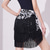 cheap Latin Dancewear-Latin Dance Ballroom Dance Skirts Printing Tassel Pure Color Women&#039;s Performance Training High Polyester
