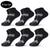 preiswerte Herrensocken-Herren 6er Pack Mehrfachpackungen Socken Ankle Socken Niedrig geschnittene Socken Laufsport Socken Freizeitsocken Schwarz Weiß Farbe Glatt Sport &amp; Natur Casual Täglich Grundlegend Mittel Frühling