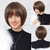 cheap Human Hair Capless Wigs-Human Hair Blend Wig Short Natural Straight Pixie Cut Side Part Layered Haircut Asymmetrical Brown Cosplay Curler &amp; straightener Natural Hairline Capless Brazilian Hair Women&#039;s All Brown 10 inch