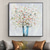 cheap Floral/Botanical Paintings-Flower Oil Painting On Canvas lhand painted Abstract Pink Flower Painting Flower Landscape Painting handmade Floral oil painting Wall Art Canvas Spring painting for Living Room Wall Art