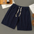 cheap Classic-Men&#039;s Linen Shorts Summer Shorts Beach Shorts Pocket Drawstring Elastic Waist Plain Comfort Breathable Short Holiday Vacation Beach Hawaiian Boho Black White