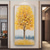 abordables Peintures fleurs/botaniques-Mintura fait à la main argent arbre paysage peintures à l&#039;huile sur toile mur art décoration moderne abstrait or arbre photos pour la décoration intérieure roulé sans cadre peinture non étirée