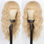 cheap Synthetic Trendy Wigs-Blonde Wigs for Women Blonde Wig with Bangs Long Wavy Curly Wigs Natural Looking Synthetic Heat Resistant Fiber Wig for Daily Party Use