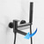 economico Rubinetti LED-Rubinetto vasca - Contemporaneo moderno Galvanizzato Installazione a parete Valvola in ceramica Bath Shower Mixer Taps