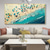 baratos Pinturas de Paisagens-Mintura pinturas a óleo de praia feitas à mão em tela para decoração de casa moderna arte de parede abstrata imagem de paisagem marítima azul para decoração de casa pintura sem moldura enrolada e não