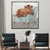 cheap Animal Paintings-Handmade A cow sitting on a sofa painting  handmade Abstract Cow Oil Painting Unique Artwork Vibrant Animal Canvas painting Wall Art Cow painting for living room bedroom wall home decor