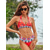 tanie Zestawy bikini-Kostiumy kąpielowe dla kobiet bikini 2-częściowe zestawy stroj kąpielowy bez pleców halter sexy boho kwiatowy nadruk letni plażowy strój kąpielowy