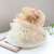cheap Fascinators-Fascinators Hats Headwear Organza Bucket Hat Straw Hat Sun Hat Casual Holiday Elegant Retro With Feather Bows Headpiece Headwear