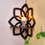 cheap Metal Wall Decor-1PC Creative Minimalist Nail Wall Display Rack (excluding nails) minimalist line eight petal flower shaped wall decorative pendant decorative corner rack hand assembled wooden small lotus shaped wal