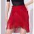 cheap Latin Dancewear-Latin Dance Ballroom Dance Skirts Printing Tassel Pure Color Women&#039;s Performance Training High Polyester