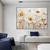 cheap Floral/Botanical Paintings-Abstract White Gold Oil Painting On Canvas hand painted  Flower Painting Blooming Floral oil painting Wall Decor painting for Living Room Home Decor Custom Gold painting Wall Art