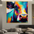 cheap Animal Paintings-Abstract Cow Oil Painting hand painted Colorful Animal texture painting  Unique Artwork Vibrant Animal Canvas painting for Wall Art Farmhouse Decor Living Room living room home decor