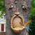 cheap Garden Sculptures&amp;Statues-Bird Feeder Resin Tree Face Ornament Unique Yard Art Bird Food Feeder for Outdoor Garden Decorations