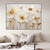 cheap Floral/Botanical Paintings-Abstract White Gold Oil Painting On Canvas hand painted  Flower Painting Blooming Floral oil painting Wall Decor painting for Living Room Home Decor Custom Gold painting Wall Art