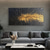 cheap Abstract Paintings-Hand painted Abstract Feather Oil Painting on Canvas hand painted Modern Wall Art Gold Black Painting for Living Room bedroom Wall Decor Custom Textured Painting artwork