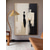 cheap People Paintings-Black and Beige Abstract Art painting handmade Black and Beige Minimalistic hand painted Wall Art Abstract Figure Canvas painting Art Abstract People Oil Painting Modern Wall Art