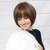 cheap Human Hair Capless Wigs-Human Hair Blend Wig Short Natural Straight Pixie Cut Side Part Layered Haircut Asymmetrical Brown Cosplay Curler &amp; straightener Natural Hairline Capless Brazilian Hair Women&#039;s All Brown 10 inch