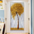 abordables Peintures fleurs/botaniques-Mintura fait à la main argent arbre paysage peintures à l&#039;huile sur toile mur art décoration moderne abstrait or arbre photos pour la décoration intérieure roulé sans cadre peinture non étirée