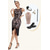 cheap Outfits-Retro Vintage Roaring 20s 1920s Flapper Dress Outfits Cocktail Dress The Great Gatsby Flapper Girl Wedding Guest Sequins Women&#039;s Wedding Wedding Guest Party / Evening Adults&#039; Dress Gloves Earrings