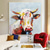 cheap Animal Paintings-Abstract Cow Oil Painting hand painted Colorful Animal texture painting  Unique Artwork Vibrant Animal Canvas painting for Wall Art Farmhouse Decor Living Room living room home decor