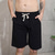 cheap Classic-Men&#039;s Linen Shorts Summer Shorts Beach Shorts Pocket Drawstring Elastic Waist Plain Comfort Breathable Short Holiday Vacation Beach Hawaiian Boho Black White