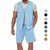 cheap Holiday-Men&#039;s Linen Shorts Summer Shorts Beach Shorts Set Pocket Drawstring Elastic Waist Plain Comfort Breathable Short Holiday Vacation Beach Hawaiian Boho Black Yellow