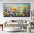 cheap Floral/Botanical Paintings-Flower oil painting on canvas handmade abstract colorful flower floral oil painting hand painted wall art canvas spring painting  for living room wall decor