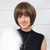 cheap Human Hair Capless Wigs-Human Hair Blend Wig Short Natural Straight Pixie Cut Side Part Layered Haircut Asymmetrical Brown Cosplay Curler &amp; straightener Natural Hairline Capless Brazilian Hair Women&#039;s All Brown 10 inch